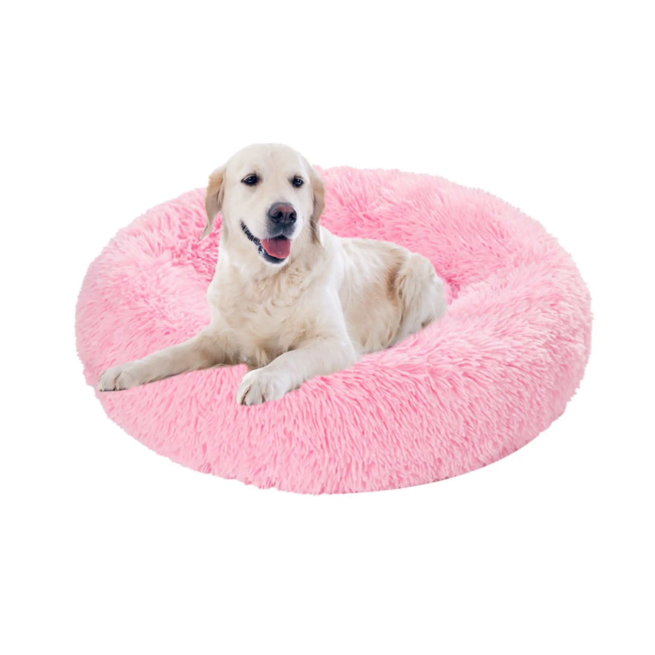 Fluffy Donut Dog Bed Warm Soft Long