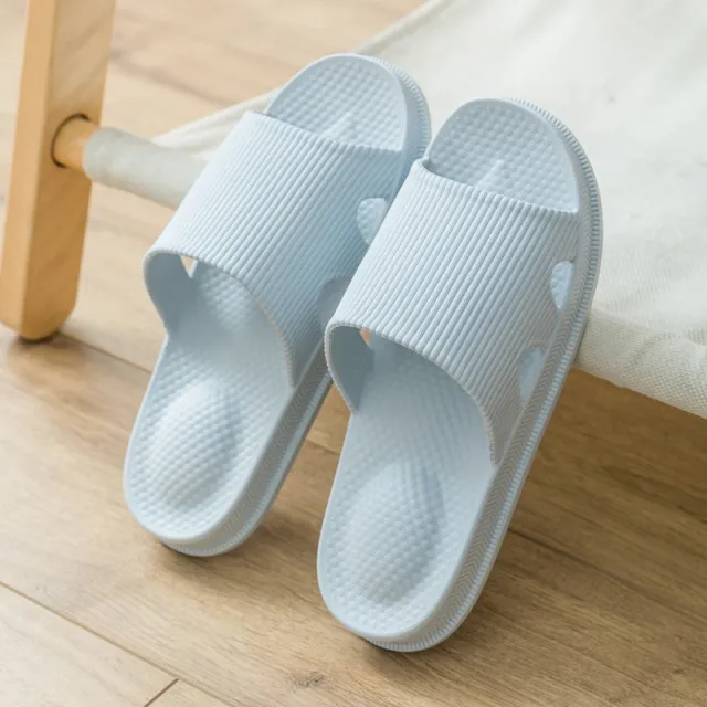 Women Bathroom Slippers With Heel Massage Ball Design Shoes At Home Blue - Shop at LoveMi