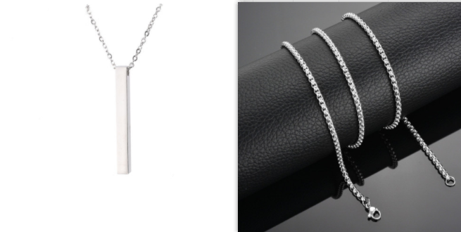 Long column necklace