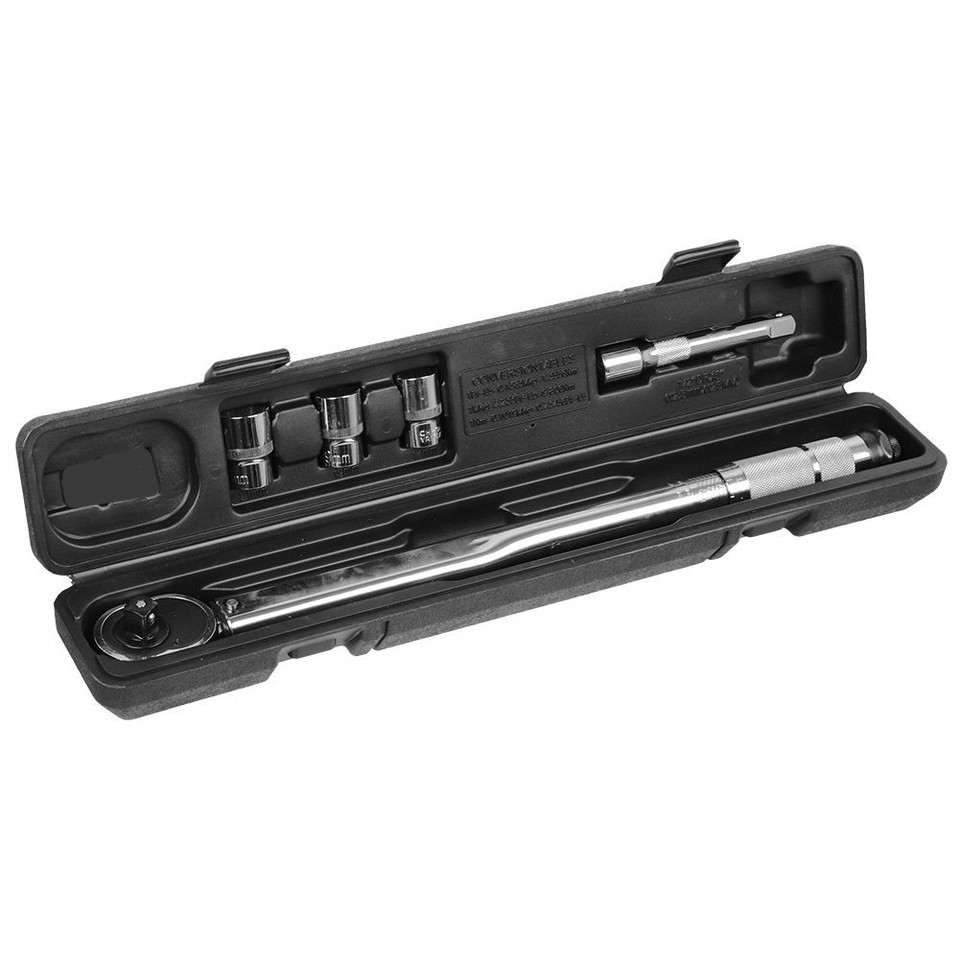 7pcs 1 2 Inch Ratcheting Torque Wrench 28 - 210Nm With 17 19 21mm Drive Socket — image 4