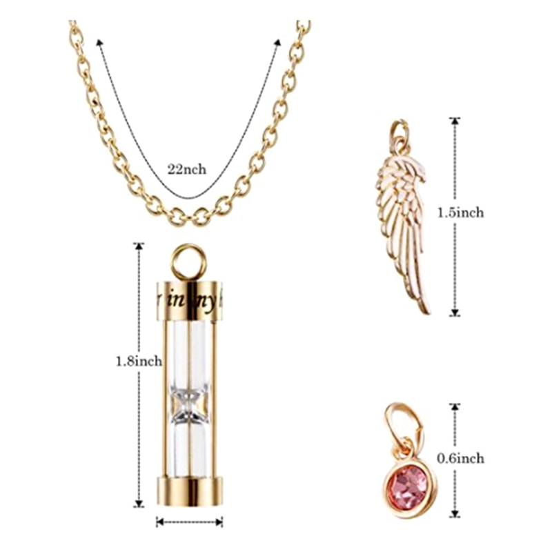 Cremation Necklace Eternal Hourglass Pendant Souvenirs
