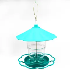 Opvouwbare Wilde Vogels Feeder Opknoping Birdcage Tuin Yard Outdoor Decoratie Met Afneembaar Dak Grote Capaciteit Bowls - Green - View 1