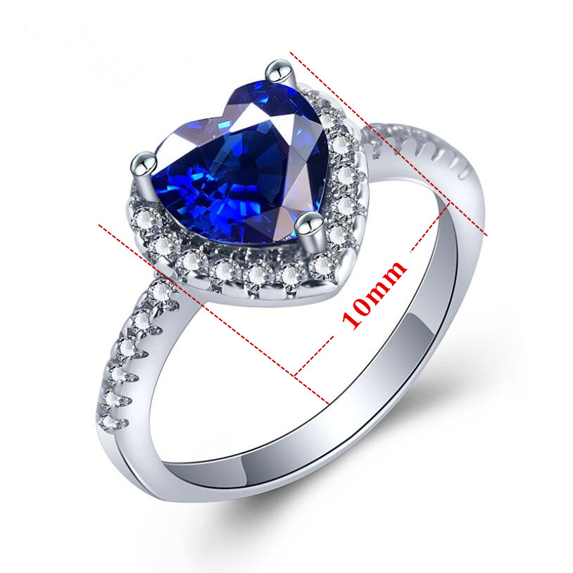 European And American Zircon Full Diamond Love Ring Female Fashion Personality Custom Popular Copper Jewelry