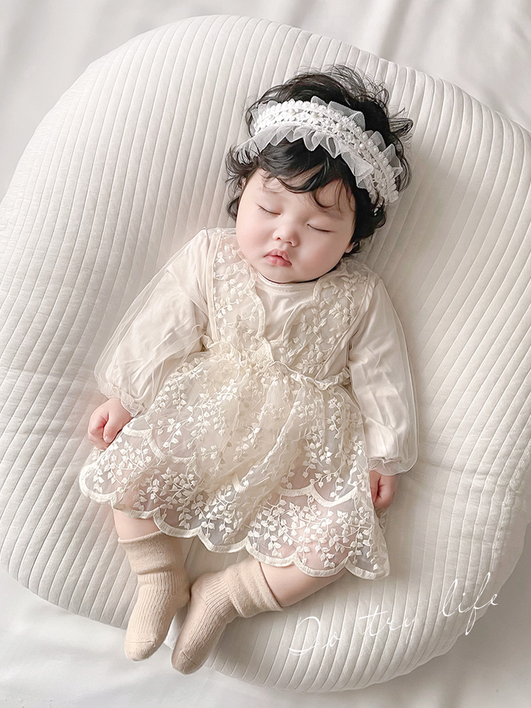 One Piece Creeper Skirt Baby Air Lace