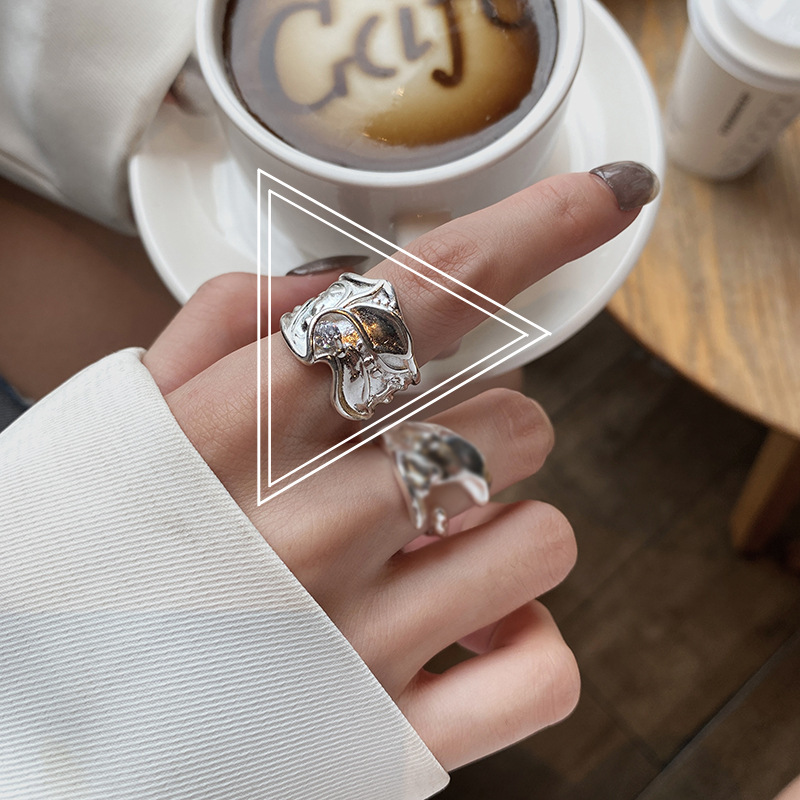 Female Korean Style Street Shooting Girl Index Finger Ring