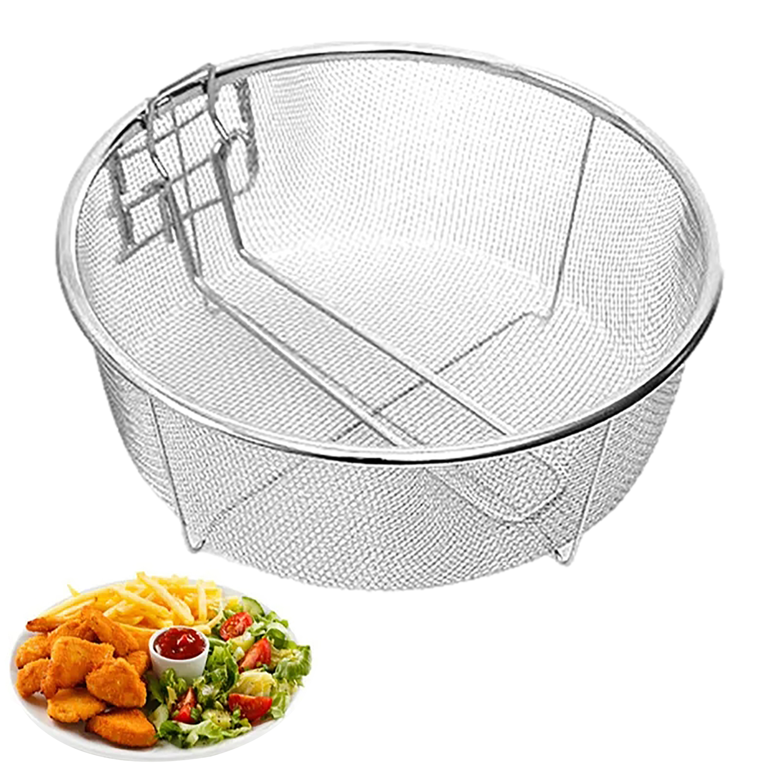 Title 4, Household Round Frying Basket Can Be Folded