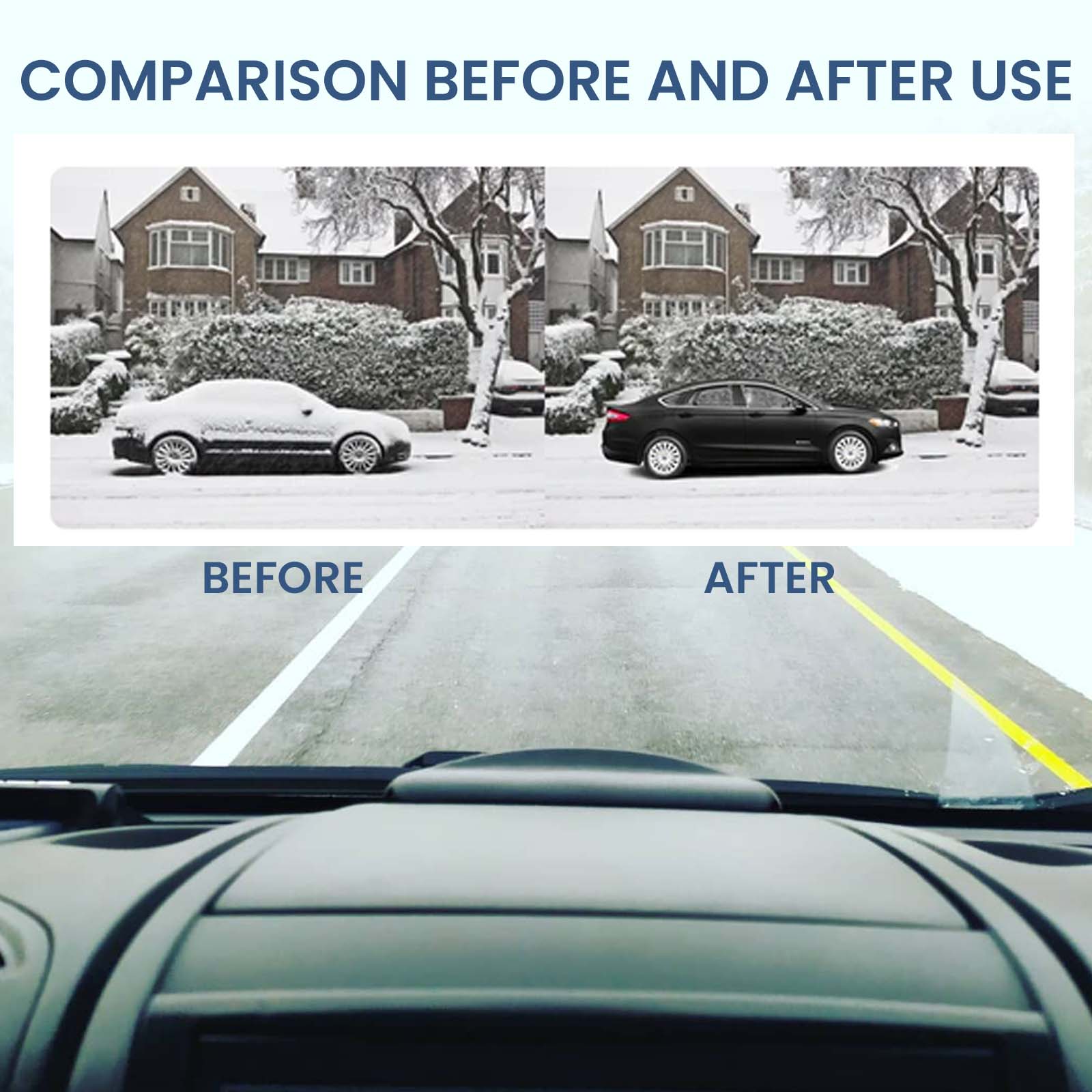 Rayhong Car Snow Removal Tool Glass Defrosting And Melting Quick Portable Mini Defroster 1PCS 4