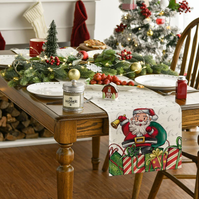 Christmas Home Decoration Table Runner (Style 1-33x180cm)