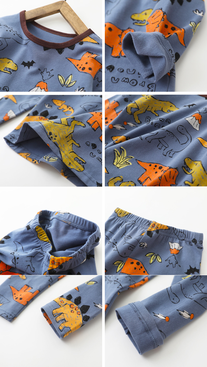 Children's Autumn Clothes And Long Trousers Cotton Middle-aged Children's Home Underwear Set - Image 7