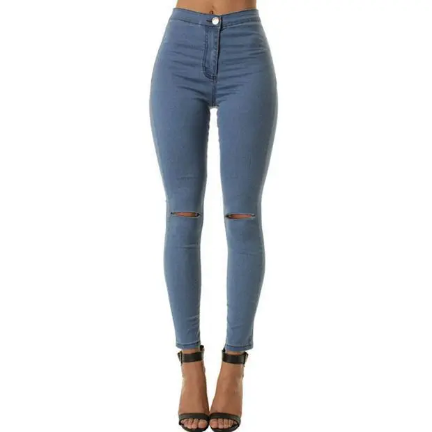 Fashion Summer Ripped Jeans - Blue