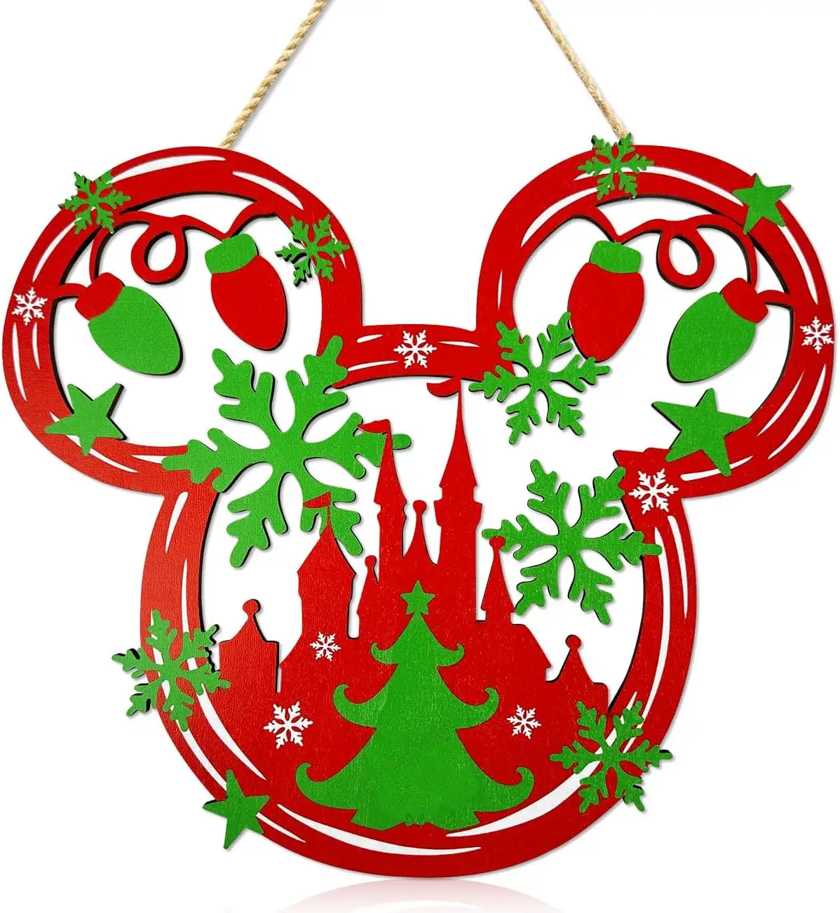 Christmas Hanging Wooden Sign, Rustic Holiday Wall
