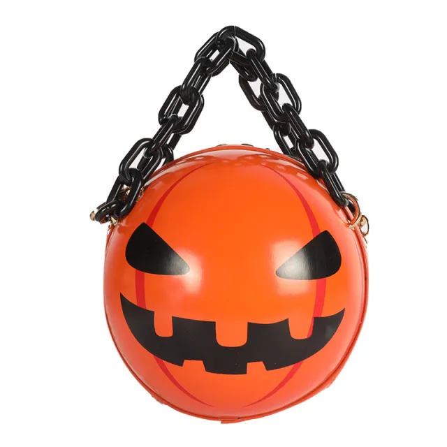 Funny Cartoon Chain Shoulder Pumpkin Bag Orange - Shop at LoveMi