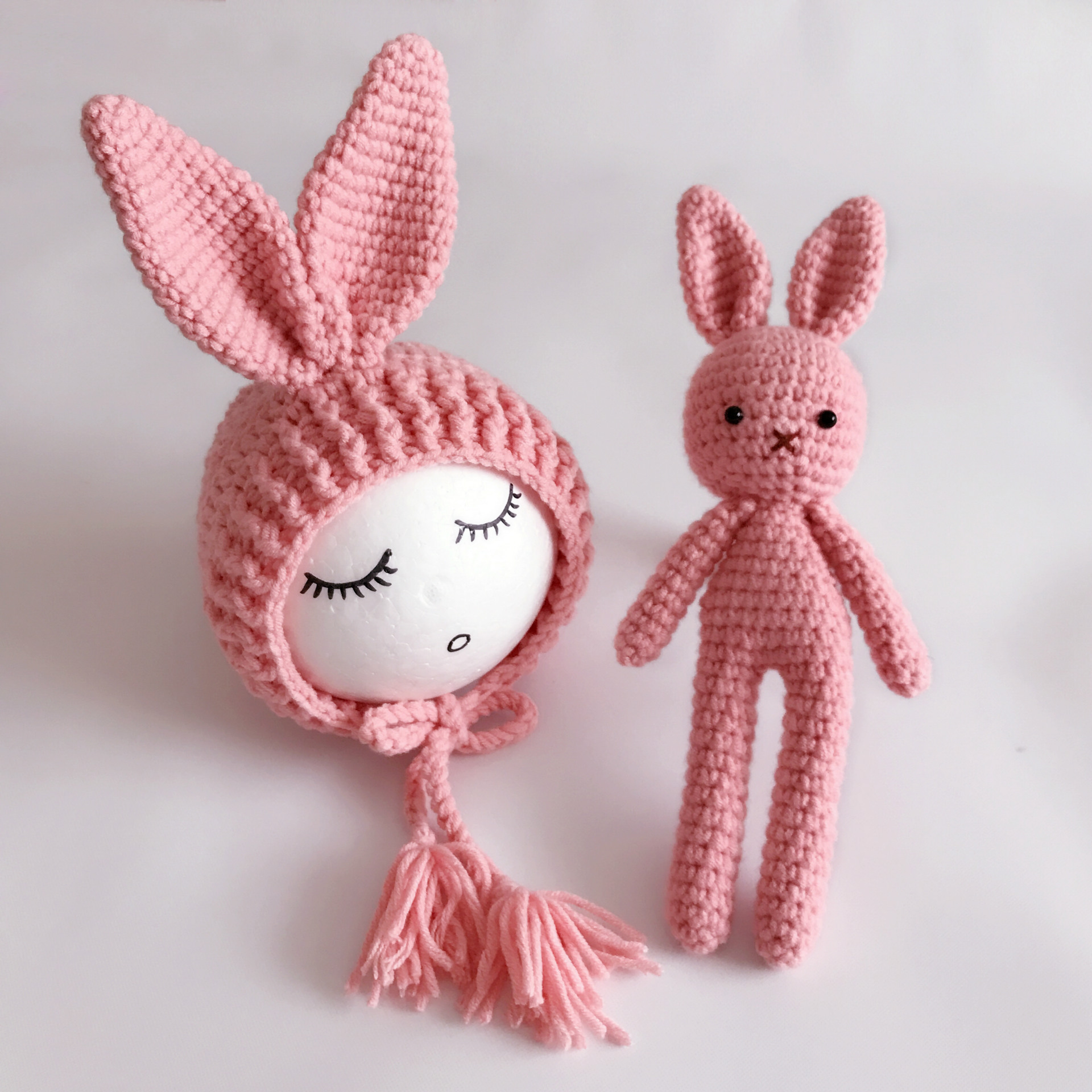 Title 4, Photography Clothing Newborn Handmade Wool Bunn...