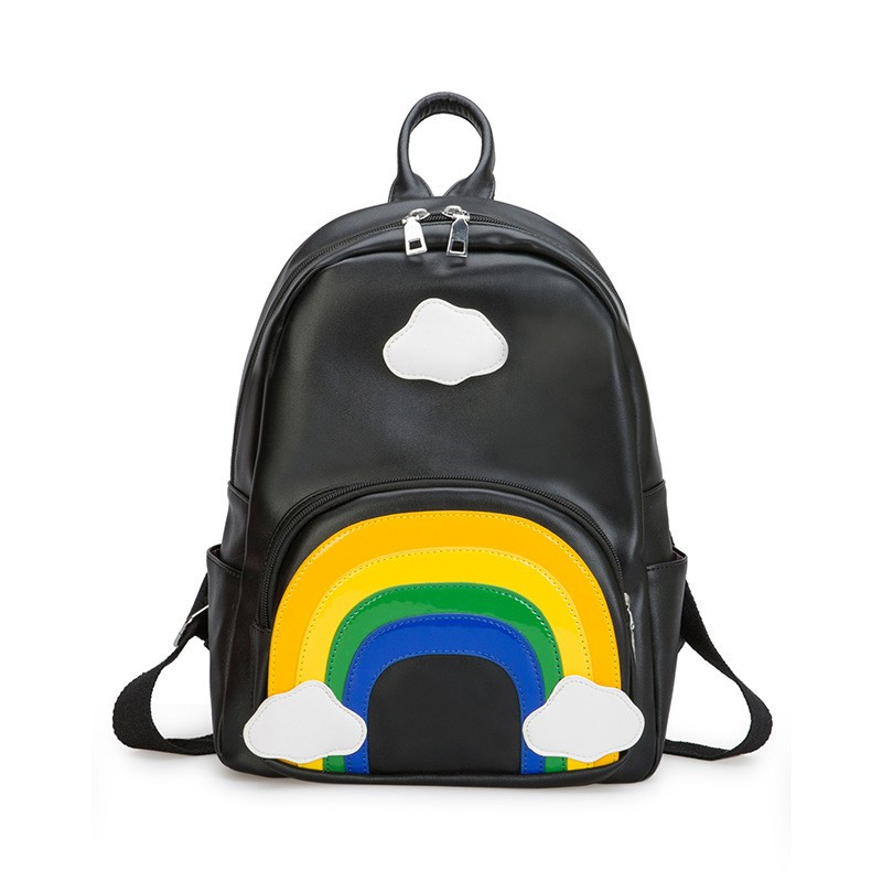 Title 2, Snack-Tasche, modischer Pu-Regenbogen-Trend-Ruc...