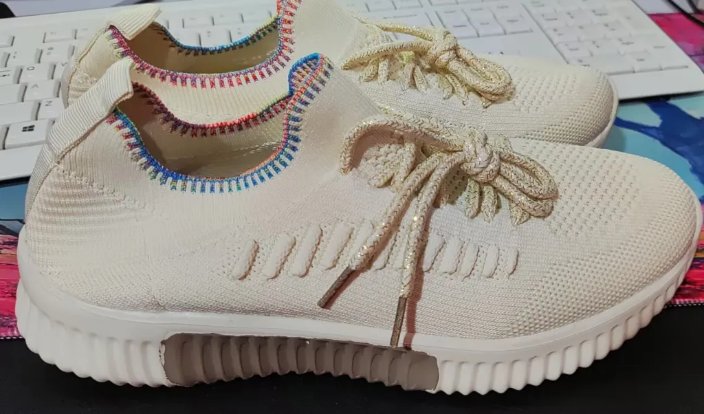 Mesh Breathable Women's Casual Shoes Sneakers - Beige