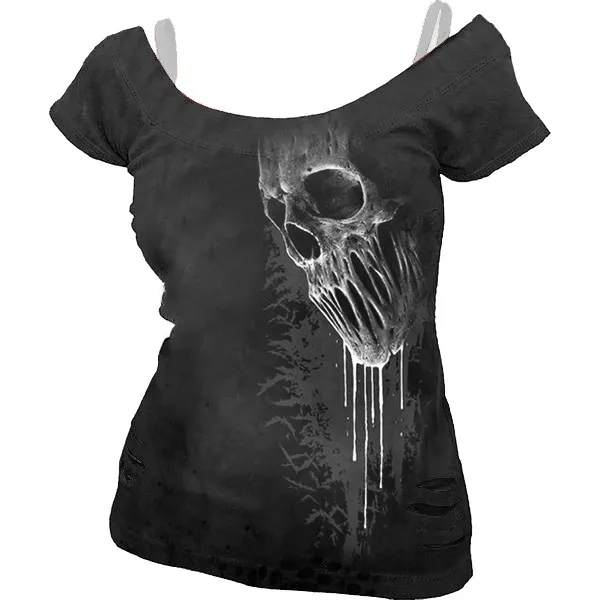 3D Print Women's Street Short-sleeved Sports T-shirt Top - Style7