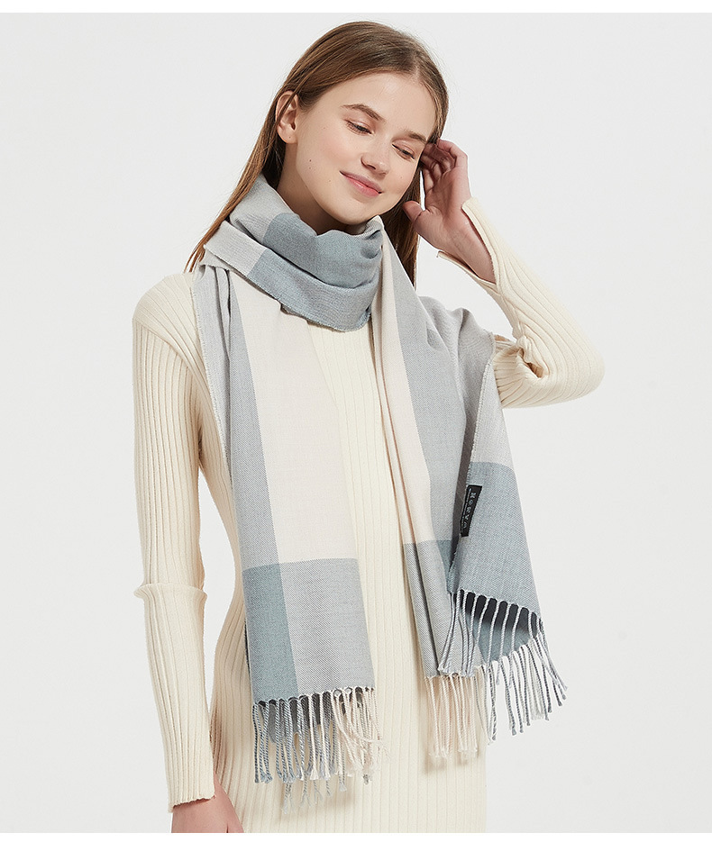 Fashion Look Dual-use Cashmere Plaid Scarf