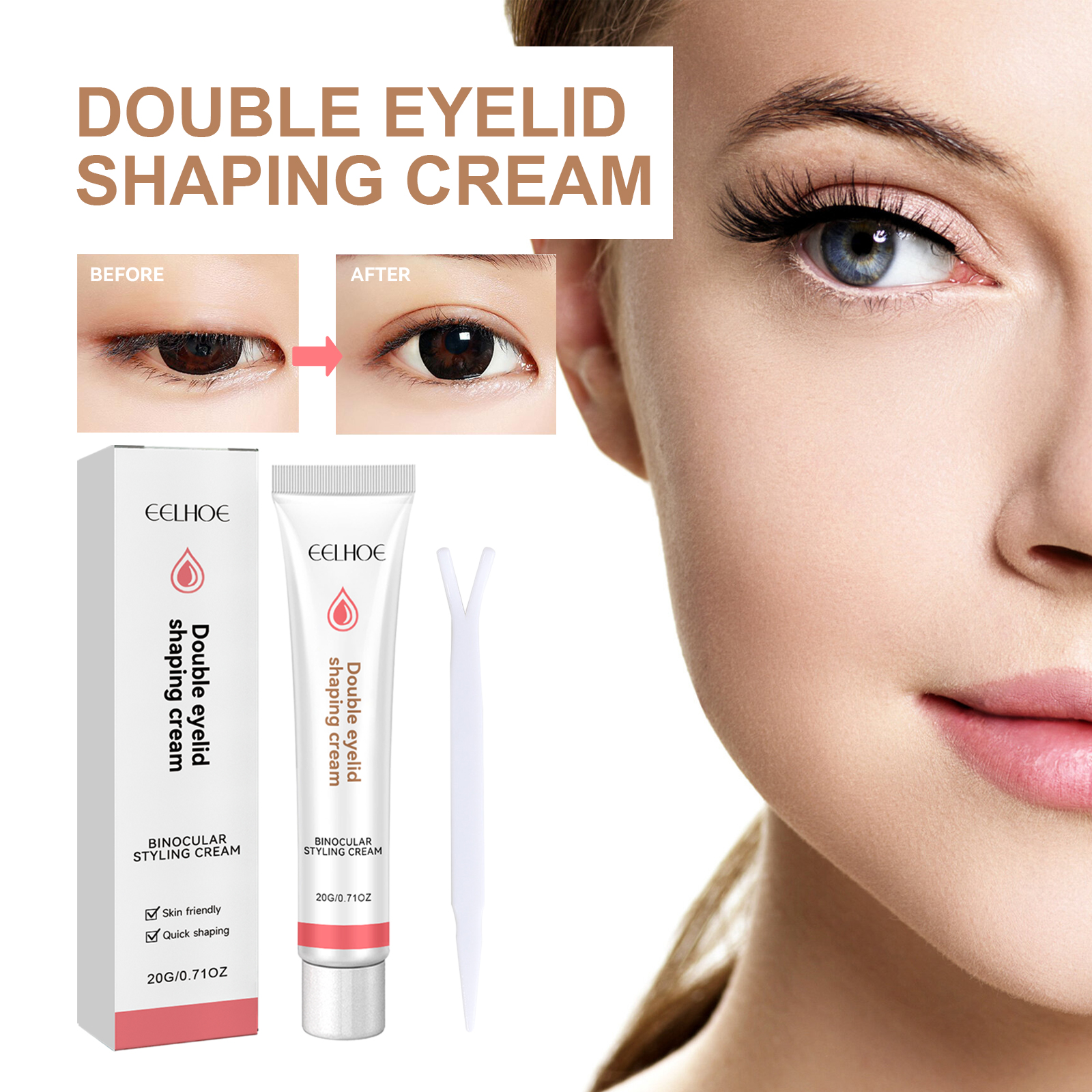 Double Eyelid Shaping Cream 20G Bottle-1Y Fork-Box