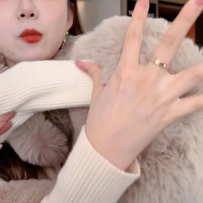 Fur Collar Tie Knitted Cape Women's Wool Plus Size Women's Clothing