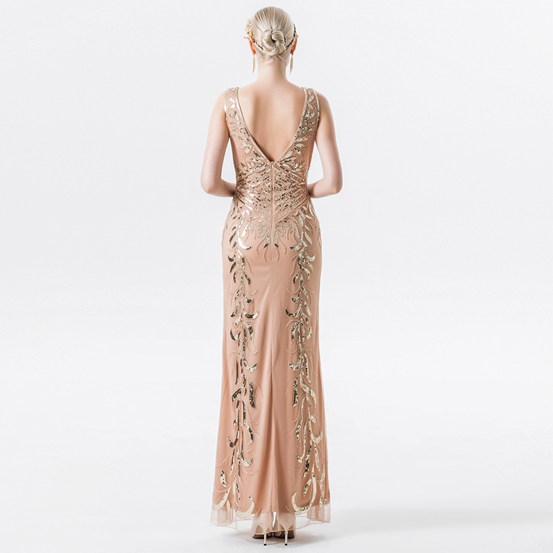 Sequin V-Neck Maxi Dress, picture 3 of 6