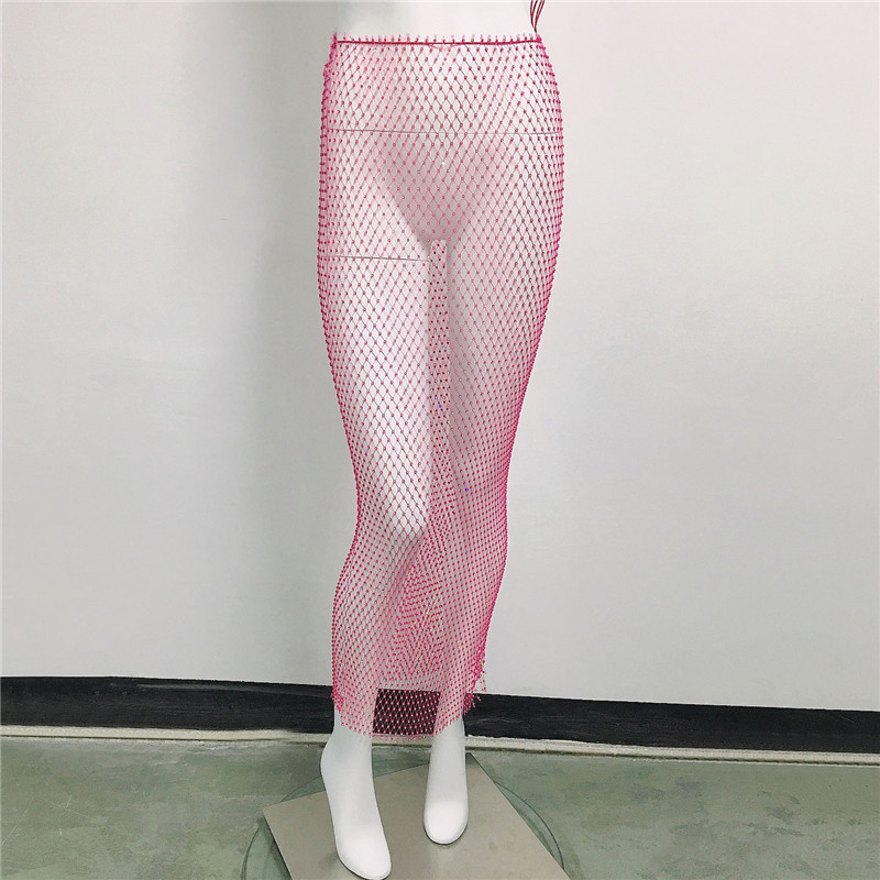 Diamond A-line Skirt With Hips Hollow Out