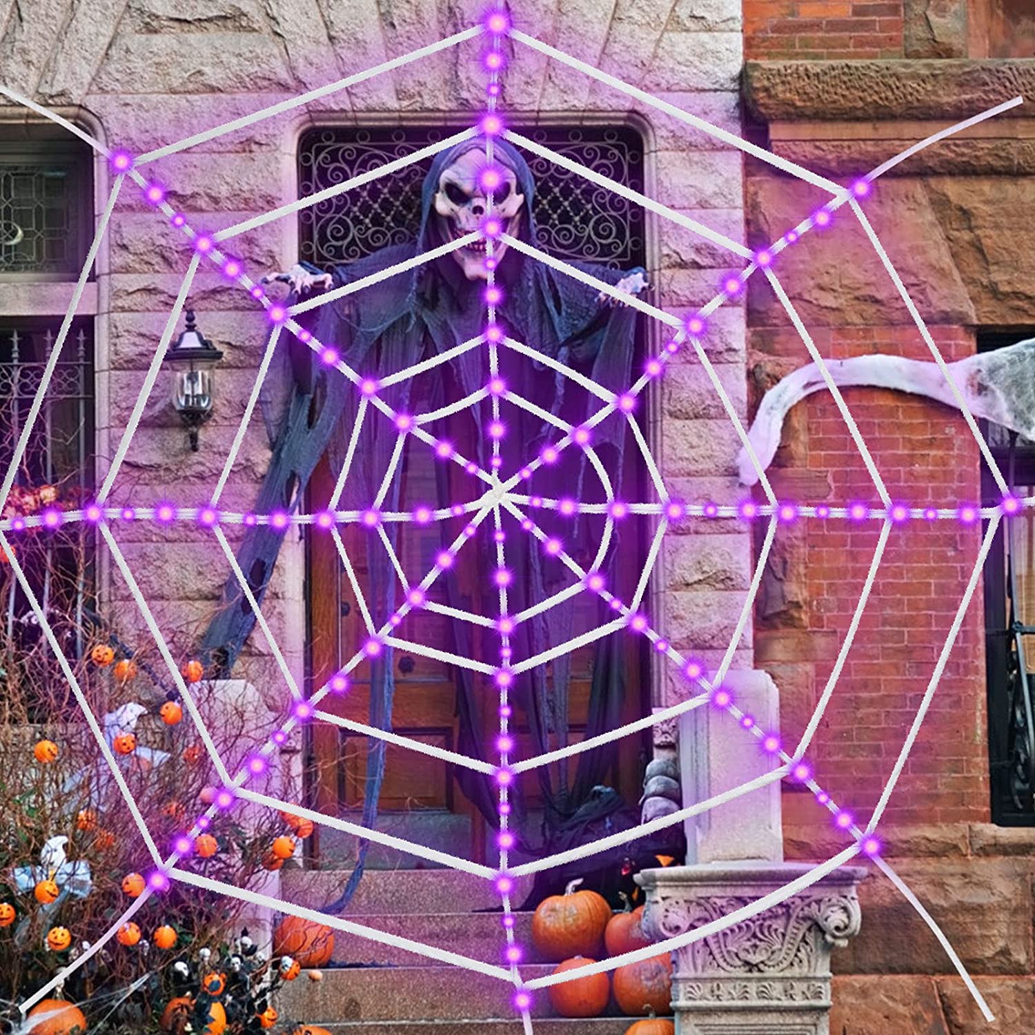 Glowing Spider Web Venue Setting Bar Decoration