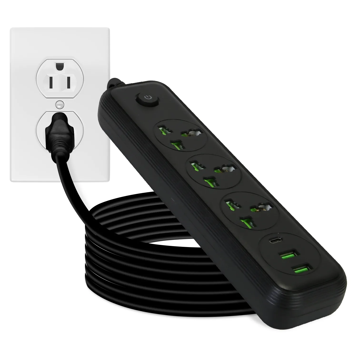 Power Strip With 6FT Extension Cord 3
