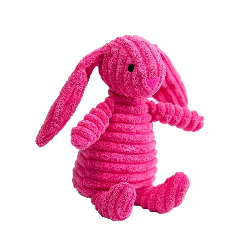 Stuffing Squeaky Plush Dog Toy Chew Speak Toy Pink Bunny - Shop at LoveMi