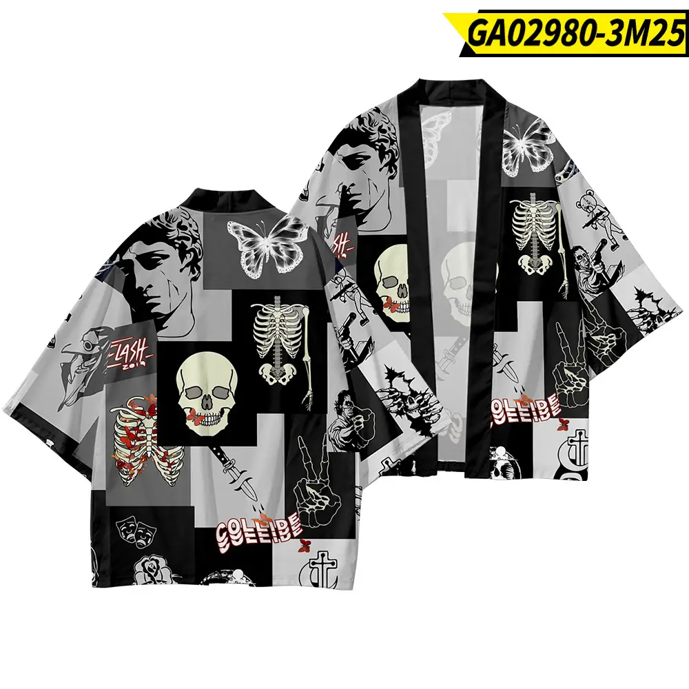 Daisy Print Sleeve Shirt Robe Cardigan Loose Large Size