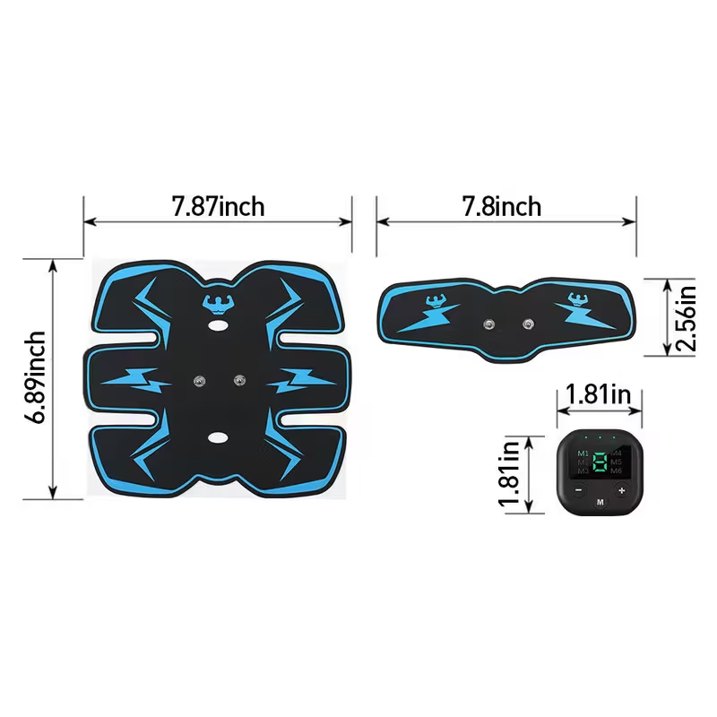 Rechargeable EMS Abdominal Muscle Toning Belt With ABS Stimulator For Fitness