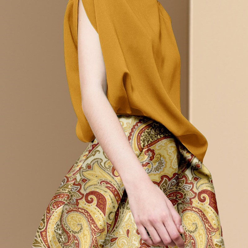 Real Silk  Silk Two-piece Suit Is Fashionable And Foreign