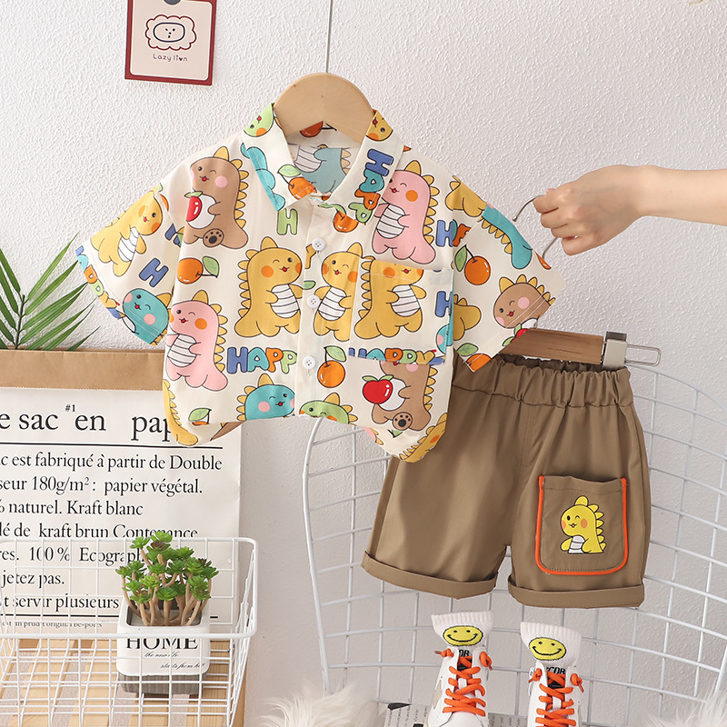Summer Short Sleeve Shirt Suit