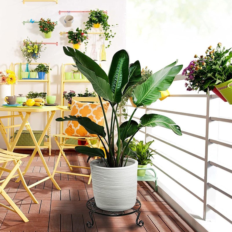 3pcs Indoor Metal Plant Stand Decorative Iron Flower Pot