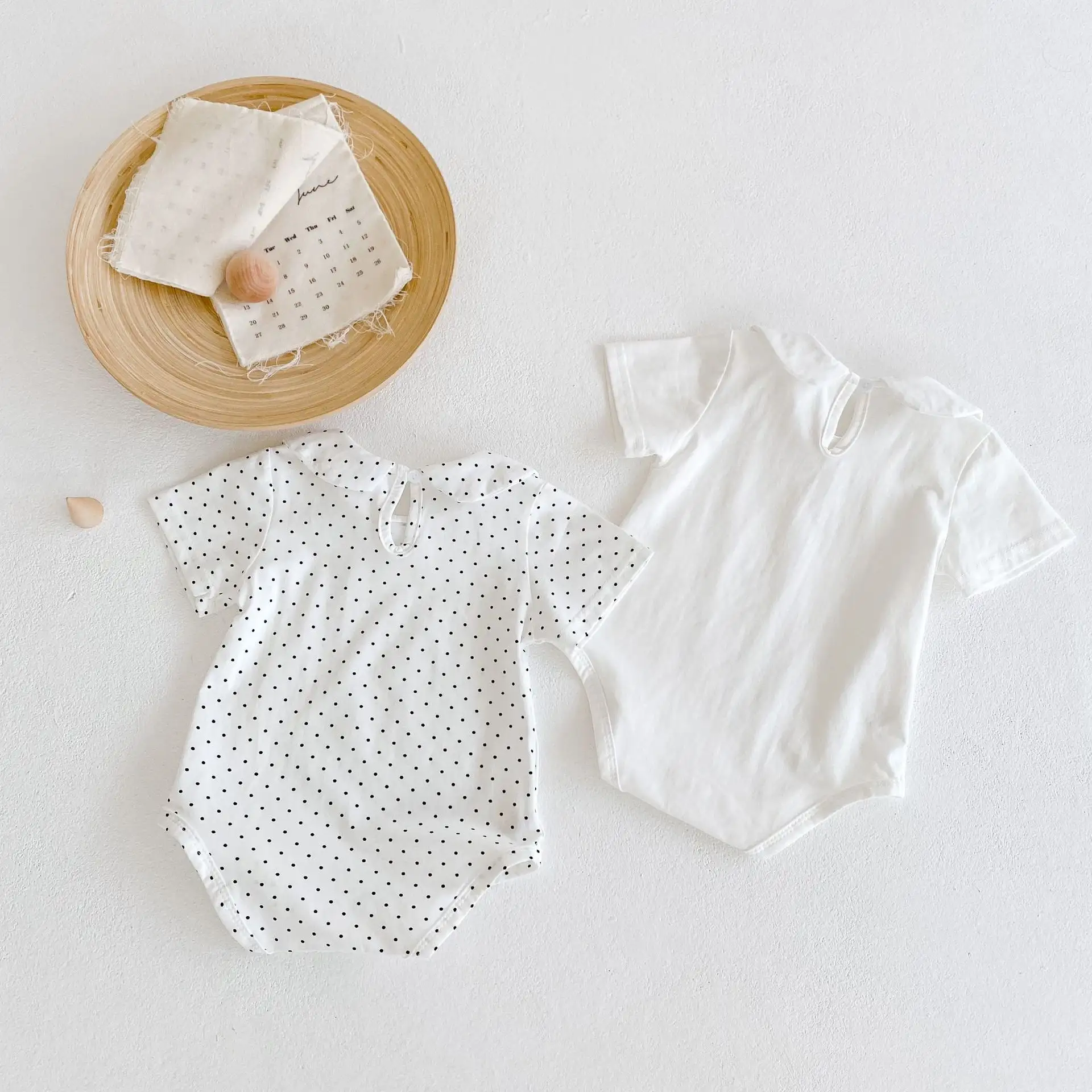 Short Sleeve Doll Collar Bottoming Jumpsuit