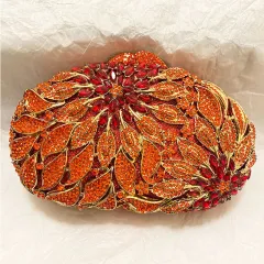 Ladies Fashion Colour Rhinestone Cutout Clutch - View 1