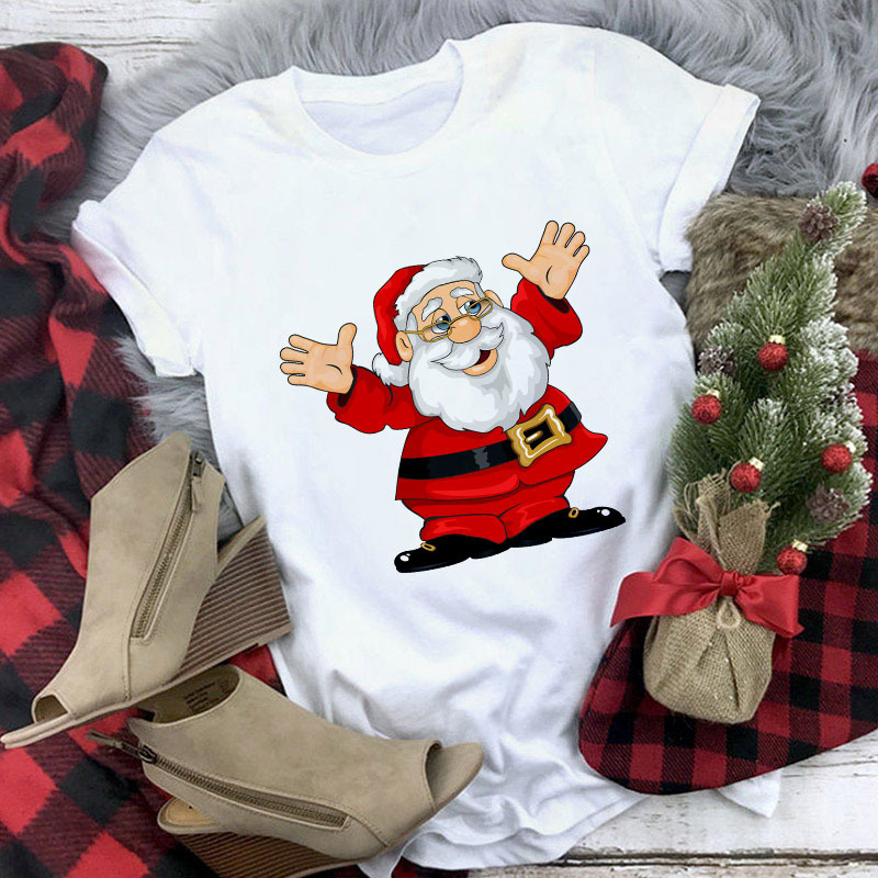 Title 11, Christmas Movie Print Crew Neck T-shirt Women