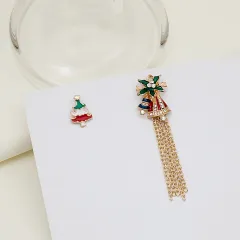 Christmas Brooch Alloy Drip Oil Snowflake Tassel - Bells - View 1