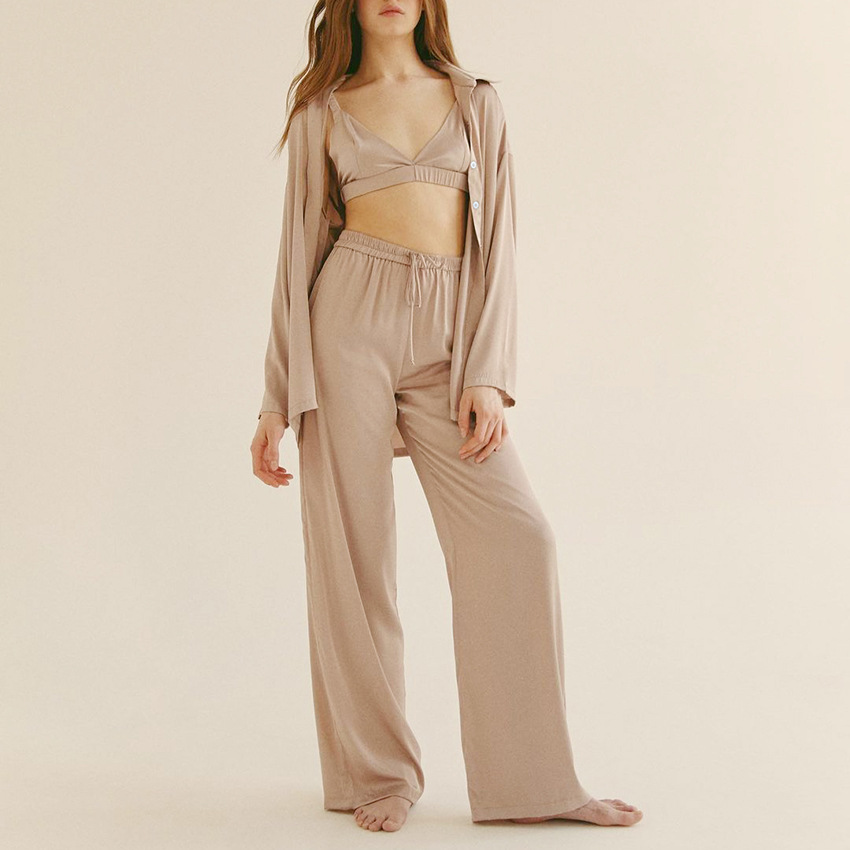 Title 7, French Fashion Temperament Three-piece Pajamas ...