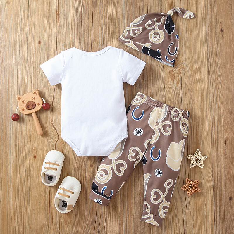 Summer Toddler Letter Short Sleeve Creeper - 5