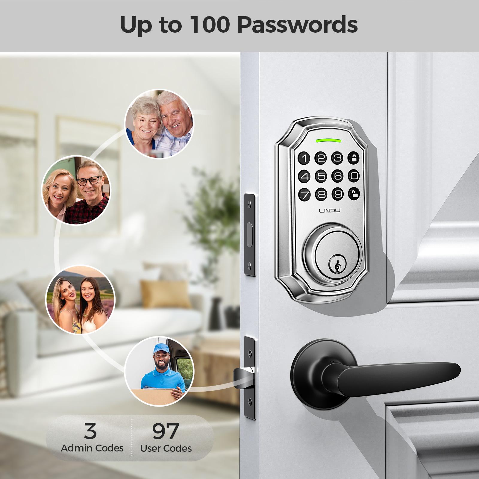 Keyless Entry Door Lock With Handle App-Controlled Front Door Lock Set With Keypad  Auto-Lock & One-Touch Locking  Anti-Peep Code Feature  Easy Installation — foto 6