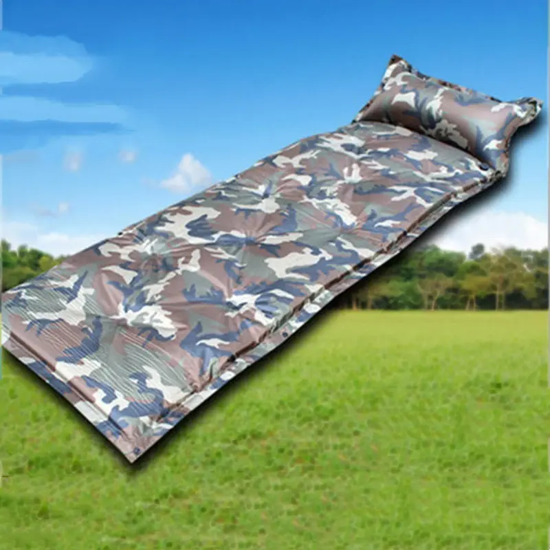 Camo Automatic Inflatable Cushion with Pillow Outdoor Camping Damp