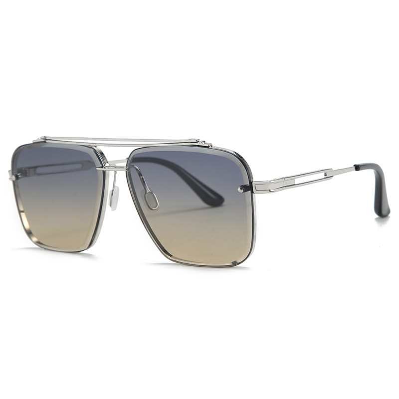 Mens Fashion Double Beam Cut Edge Sunglasses - Image 6