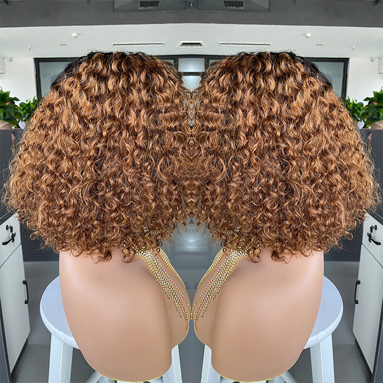 Трансграничная электронная коммерция исключительно для вьющихся париков из натуральных волос Ombre Bobo1b30