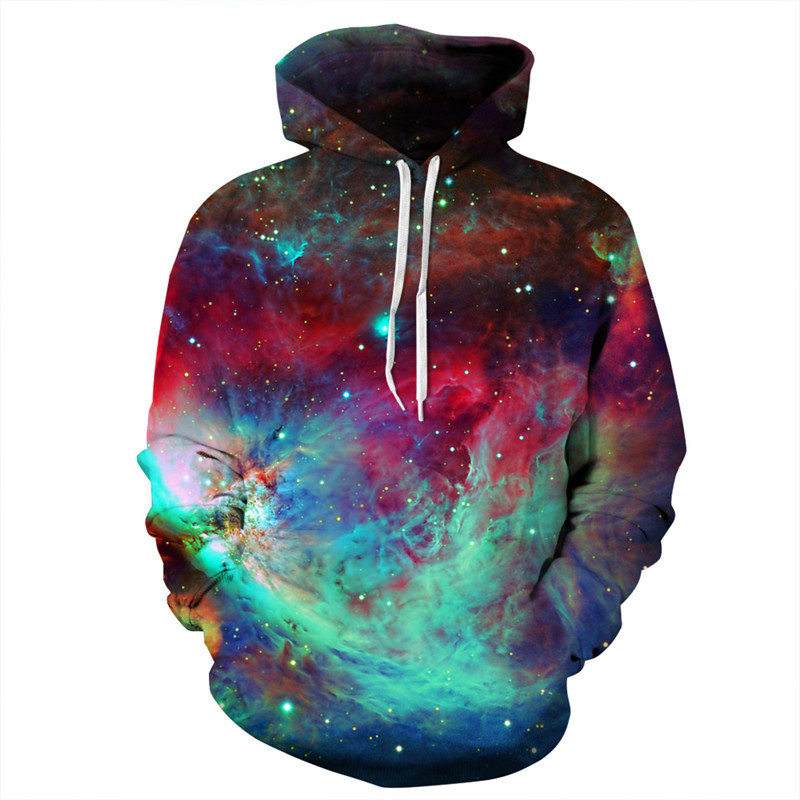 Men's 3D Digital Print Hooded Sweatshirt