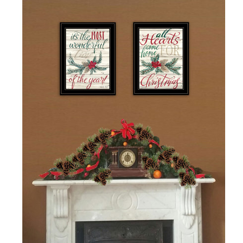 All Hearts Come Home For Christmas2-Piece Vignette By Artisan Cindy Jacobs, Ready To Hang Framed - 4