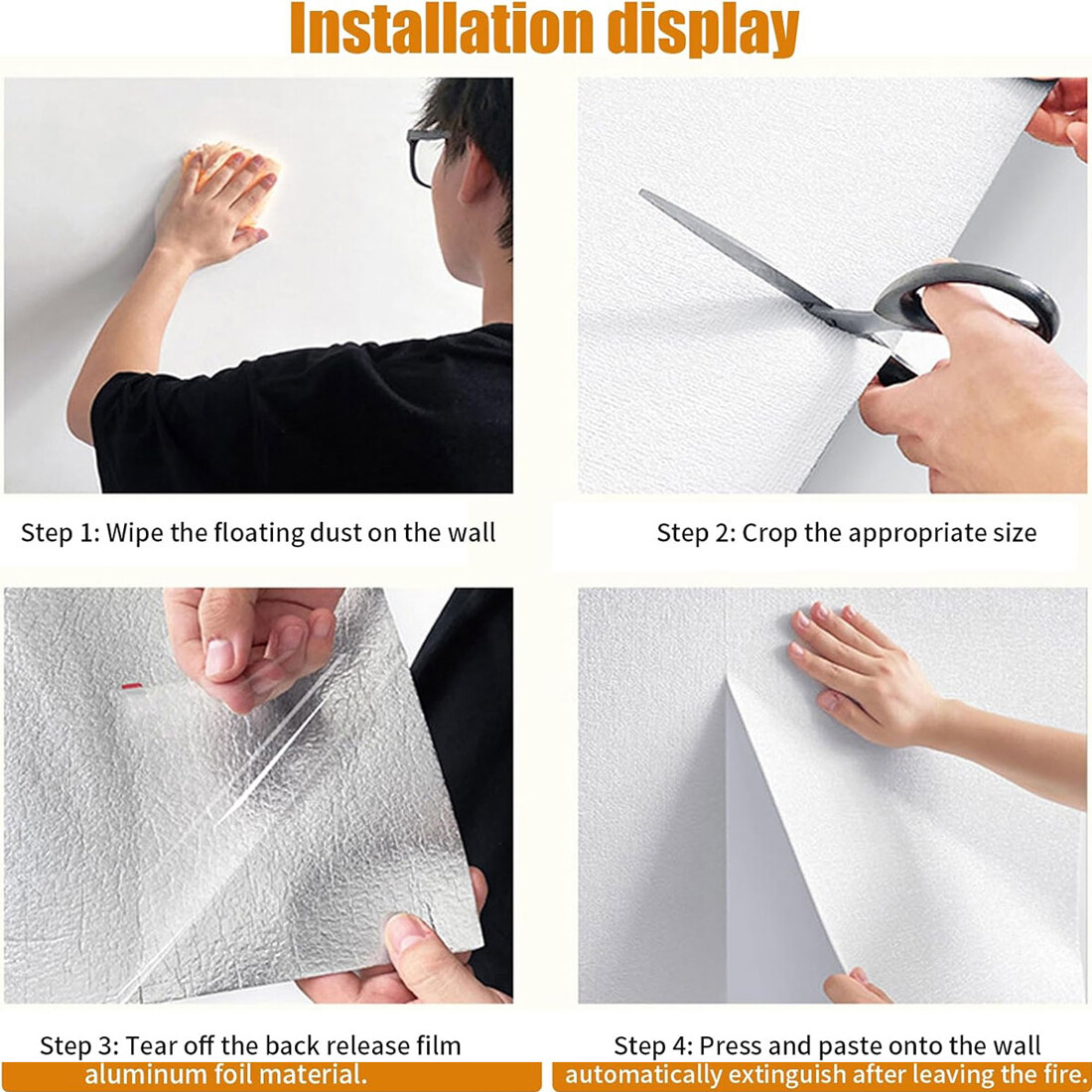 10M Thicken Self Adhesive Thermal Insulation Wallpaper Linen Plain Wall Sticker — image 7