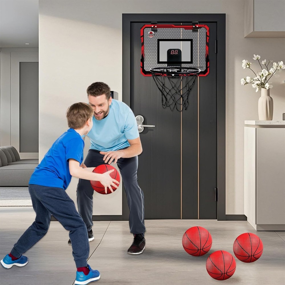 Indoor Basketball Hoop For Kids, Over The Door Mini Hoops With LED UK — image 9