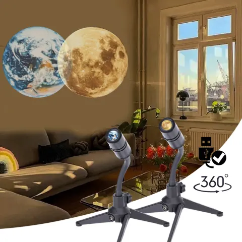 2 in 1 Star Projector Earth and Moon Projection