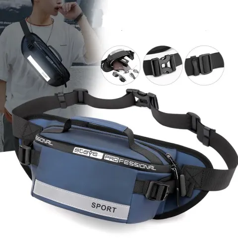 Reflective Waist Bags Men Crossbody Bag Pack for Travel