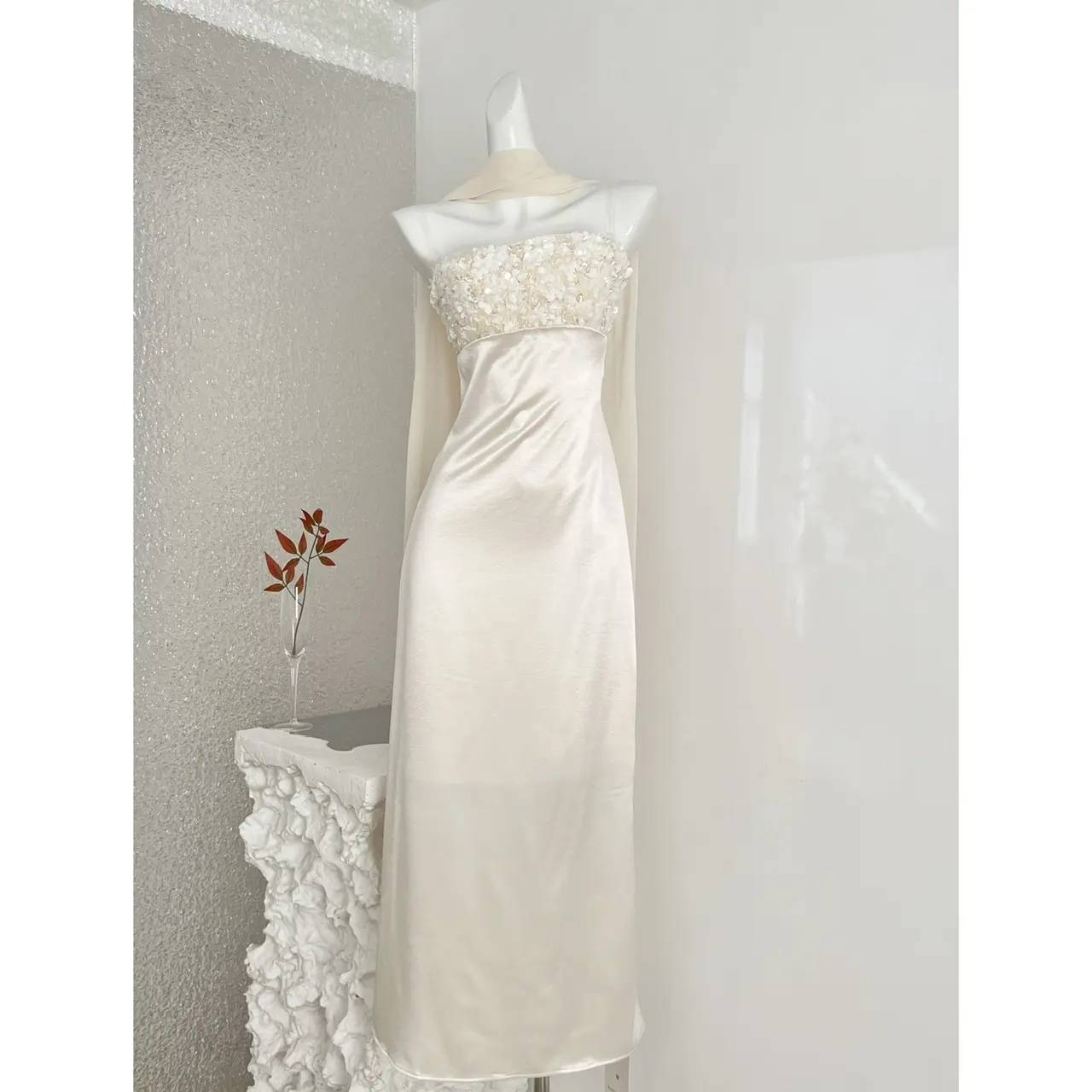 Champagne Sequin Maxi Dress